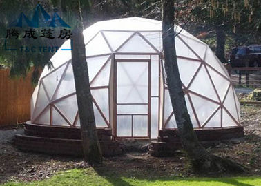 Tenda resistente UV della cupola geodetica con il doppio tessuto rivestito del poliestere del PVC