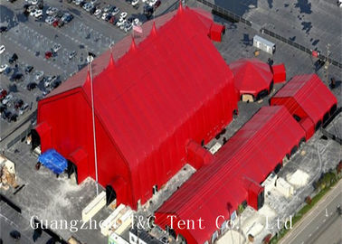 Struttura d'acciaio della struttura leggera delle tende di evento di nozze di colore rosso con la parete del pannello a sandwich