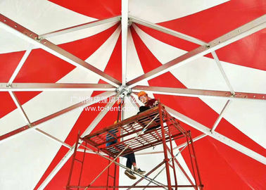 Tende ottagonali romantiche del panno del PVC di rosso della lega di alluminio del circo per i partiti con le pareti del PVC