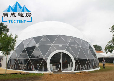 Tenda bianca trasparente multifunzionale della cupola geodetica Q235 con il tubo d'acciaio galvanizzato immersione del luppolo