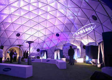tenda di alluminio all'aperto speciale pesante della cupola geodetica del diametro di 8m, grande tenda della cupola