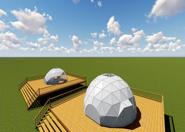 Le tende esagonali di allungamento delle tende della struttura d'acciaio Q235 impermeabilizzano le tende della cupola per accamparsi