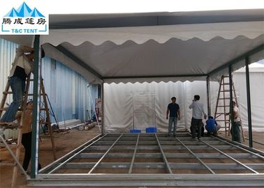 tenda del partito della tenda foranea dell'hotel del tetto del PVC di bianco di 5x6M con la parete di vetro e la porta
